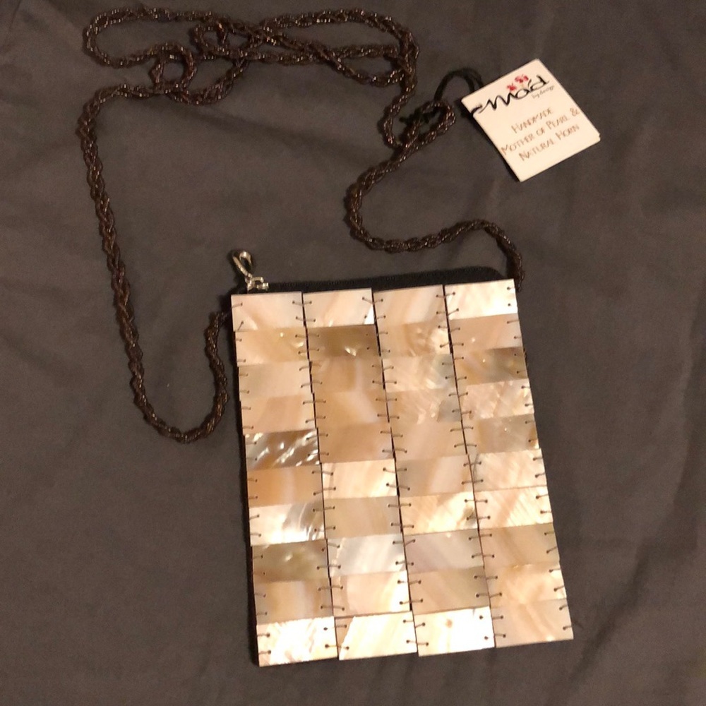 Handmade Mother of Pearl mini crossbody